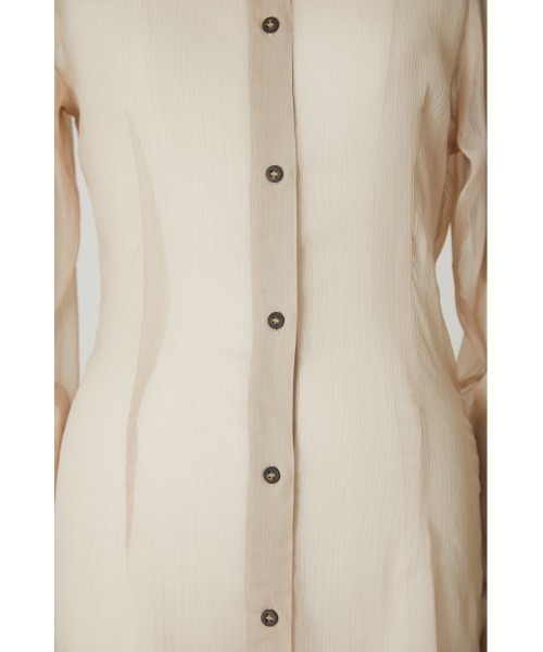 RIM.ARK（リムアーク）の「Tight crepe SH（シャツ/ブラウス・レディース・ライトベージュ/ライトグリーン/ブラック・36/38）」の9枚目の写真