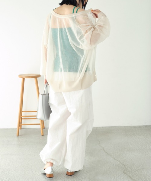 Chaco closet(チャコ クローゼット)の「リブカップ付きダブルストラップキャミソール(キャミソール・レディース・ブラック/オフホワイト/ブラウン/グリーン/イエロー・FREE)」の13枚目の写真