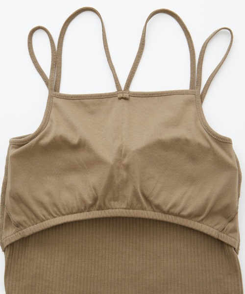 Chaco closet(チャコ クローゼット)の「リブカップ付きダブルストラップキャミソール(キャミソール・レディース・ブラック/オフホワイト/ブラウン/グリーン/イエロー・FREE)」の22枚目の写真