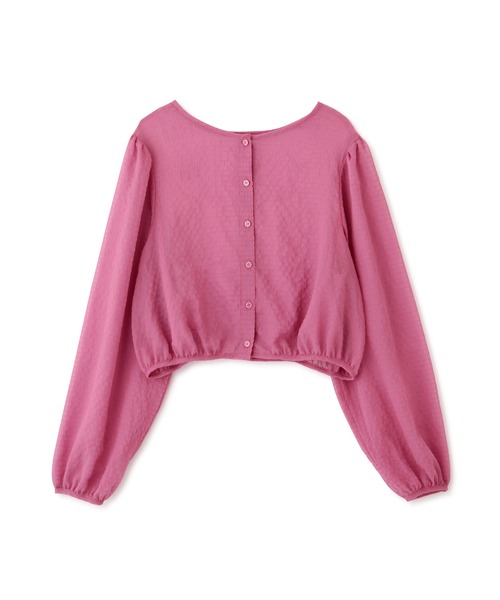 FREE'S MART（フリーズマート）の「【ピンクカラーWEB限定】◆前後2Wayフロントボタンシアーブラウス（シャツ/ブラウス・レディース・ピンク/グリーン/ブラック/ホワイト・FREE）」の5枚目の写真