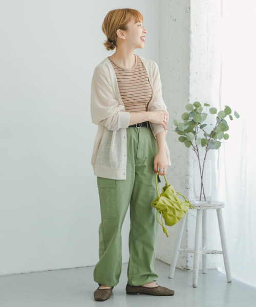 ITEMS URBANRESEARCH（アイテムズ アーバンリサーチ）の「シアーカットカーディガン（カーディガン/ボレロ・レディース・キャメル/オフホワイト/ブラック・FREE）」の17枚目の写真