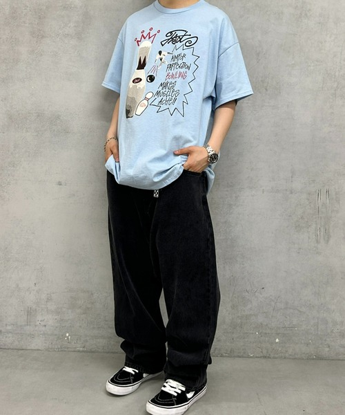 WHO'S WHO gallery（フーズフーギャラリー）の「COOPER FACTボーリングフォトビッグTEE（Tシャツ/カットソー・レディース・サックスブルー/ベージュ/ホワイト/ブラック/チャコールグレー・FREE）」の15枚目の写真