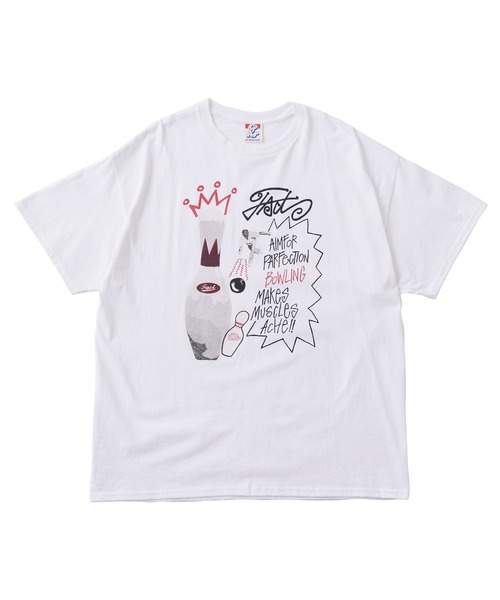 WHO'S WHO gallery（フーズフーギャラリー）の「COOPER FACTボーリングフォトビッグTEE（Tシャツ/カットソー・レディース・サックスブルー/ベージュ/ホワイト/ブラック/チャコールグレー・FREE）」の7枚目の写真