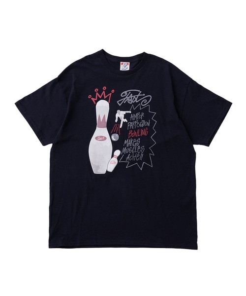 WHO'S WHO gallery（フーズフーギャラリー）の「COOPER FACTボーリングフォトビッグTEE（Tシャツ/カットソー・レディース・サックスブルー/ベージュ/ホワイト/ブラック/チャコールグレー・FREE）」の14枚目の写真