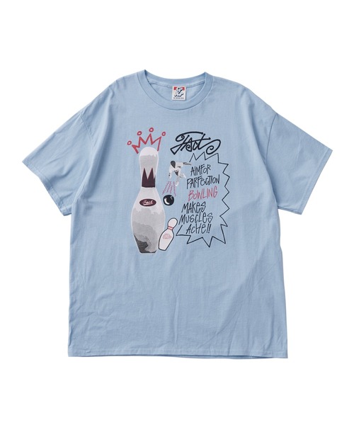 WHO'S WHO gallery（フーズフーギャラリー）の「COOPER FACTボーリングフォトビッグTEE（Tシャツ/カットソー・レディース・サックスブルー/ベージュ/ホワイト/ブラック/チャコールグレー・FREE）」の16枚目の写真
