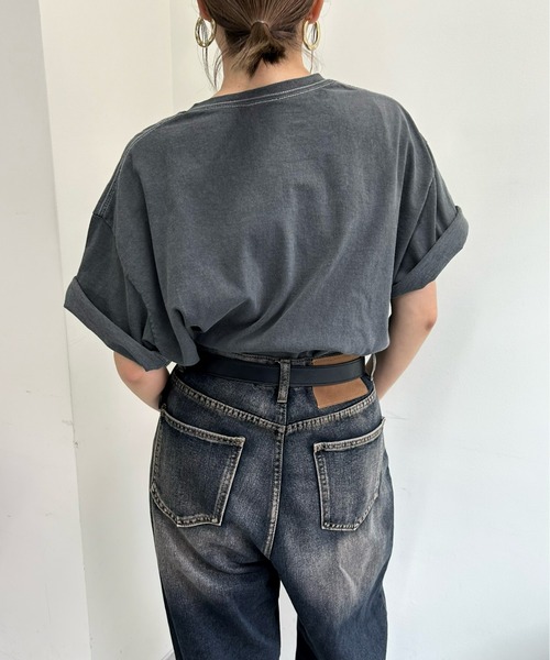 WHO'S WHO gallery（フーズフーギャラリー）の「COOPER FACTボーリングフォトビッグTEE（Tシャツ/カットソー・レディース・サックスブルー/ベージュ/ホワイト/ブラック/チャコールグレー・FREE）」の17枚目の写真