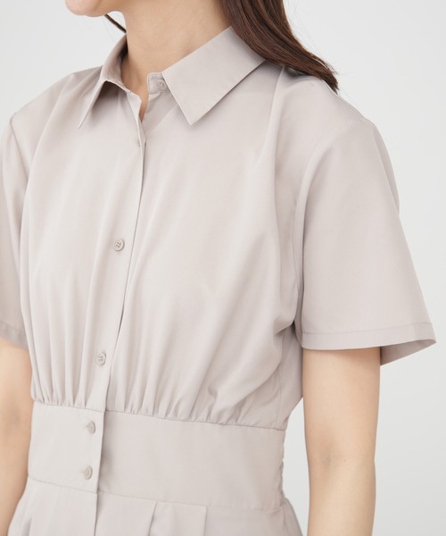 N.（N. Natural Beauty Basic）（エヌエヌナチュラルビューティーベーシック）の「【S Size Line】◆ウエストマークシャツカラーワンピース（シャツワンピース・レディース・ベージュ/ピンク/チェック・SMALL/MEDIUM）」の12枚目の写真