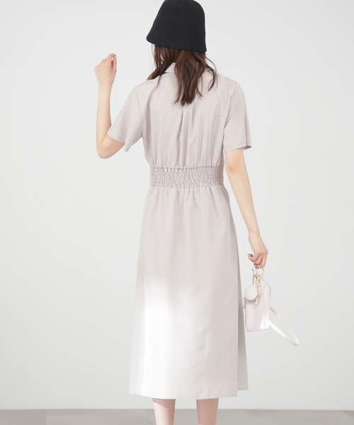 N.（N. Natural Beauty Basic）（エヌエヌナチュラルビューティーベーシック）の「【S Size Line】◆ウエストマークシャツカラーワンピース（シャツワンピース・レディース・ベージュ/ピンク/チェック・SMALL/MEDIUM）」の7枚目の写真