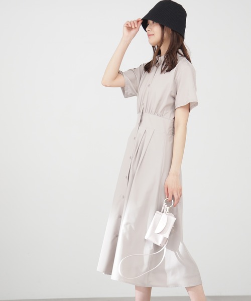 N.（N. Natural Beauty Basic）（エヌエヌナチュラルビューティーベーシック）の「【S Size Line】◆ウエストマークシャツカラーワンピース（シャツワンピース・レディース・ベージュ/ピンク/チェック・SMALL/MEDIUM）」の9枚目の写真