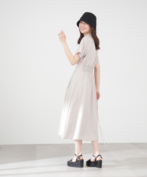 N.（N. Natural Beauty Basic）（エヌエヌナチュラルビューティーベーシック）の「【S Size Line】◆ウエストマークシャツカラーワンピース（シャツワンピース・レディース・ベージュ/ピンク/チェック・SMALL/MEDIUM）」の14枚目の写真