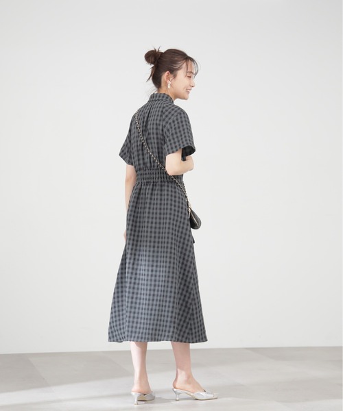 N.（N. Natural Beauty Basic）（エヌエヌナチュラルビューティーベーシック）の「【S Size Line】◆ウエストマークシャツカラーワンピース（シャツワンピース・レディース・ベージュ/ピンク/チェック・SMALL/MEDIUM）」の21枚目の写真