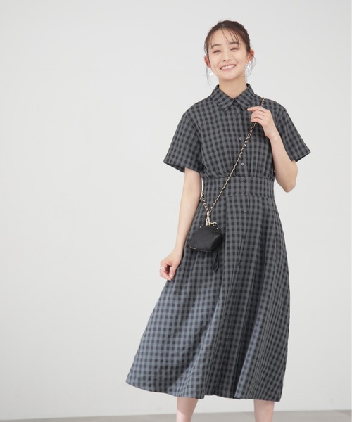 N.（N. Natural Beauty Basic）（エヌエヌナチュラルビューティーベーシック）の「【S Size Line】◆ウエストマークシャツカラーワンピース（シャツワンピース・レディース・ベージュ/ピンク/チェック・SMALL/MEDIUM）」の19枚目の写真