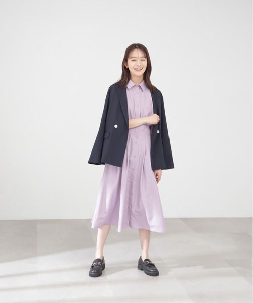 N.（N. Natural Beauty Basic）（エヌエヌナチュラルビューティーベーシック）の「【S Size Line】◆ウエストマークシャツカラーワンピース（シャツワンピース・レディース・ベージュ/ピンク/チェック・SMALL/MEDIUM）」の15枚目の写真