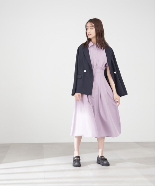 N.（N. Natural Beauty Basic）（エヌエヌナチュラルビューティーベーシック）の「【S Size Line】◆ウエストマークシャツカラーワンピース（シャツワンピース・レディース・ベージュ/ピンク/チェック・SMALL/MEDIUM）」の10枚目の写真