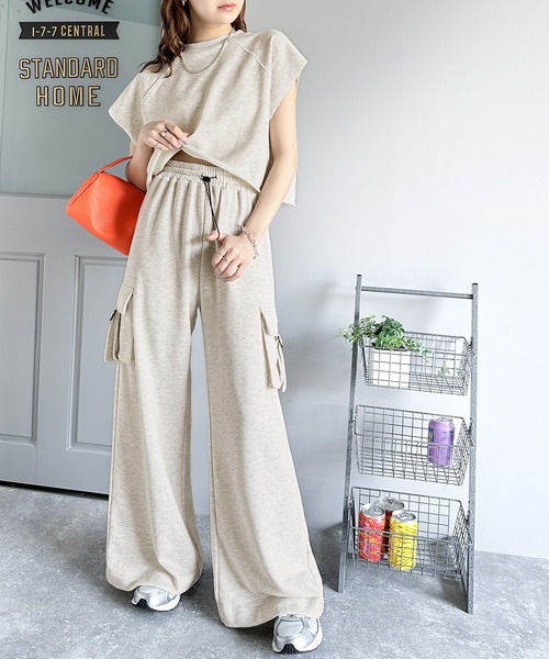 classicalelf（クラシカルエルフ）の「ゆるっとラフスタイル。スウェットカーゴパンツ（スウェットパンツ・メンズ・アイボリー/ブラック/グレー・X-LARGE/SMALL/MEDIUM/LARGE）」の9枚目の写真