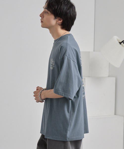 MOMENTEL グラフィックTシャツ 半袖 Munsingwear セール 公式 マンシングウェア モックネック 半袖