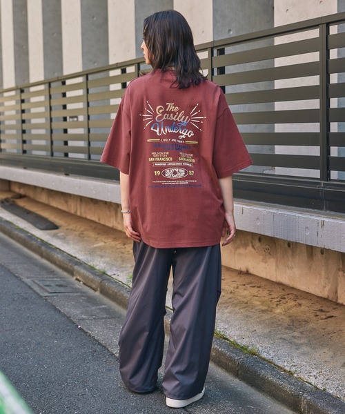 【リピートロゴ】コムデギャルソン グラフィックカットソー セール】ツアーグラフィックデザイン ルーズ半袖Tシャツ（T