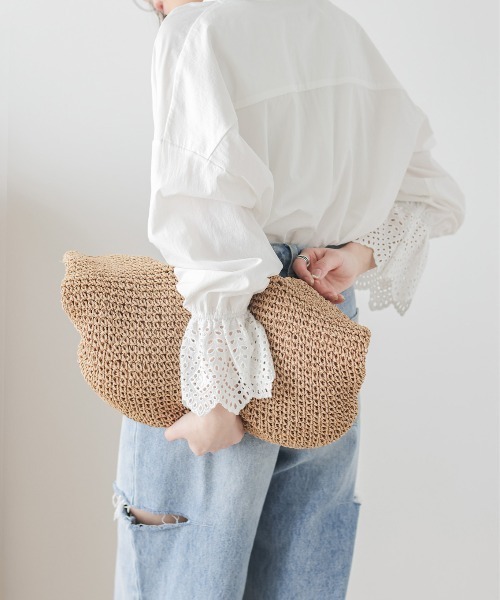 SUGAR BISKET（シュガービスケット）の「レース袖ブラウス（シャツ/ブラウス・レディース・ホワイト/ブラック/ピンク/グリーン・フリー）」の9枚目の写真