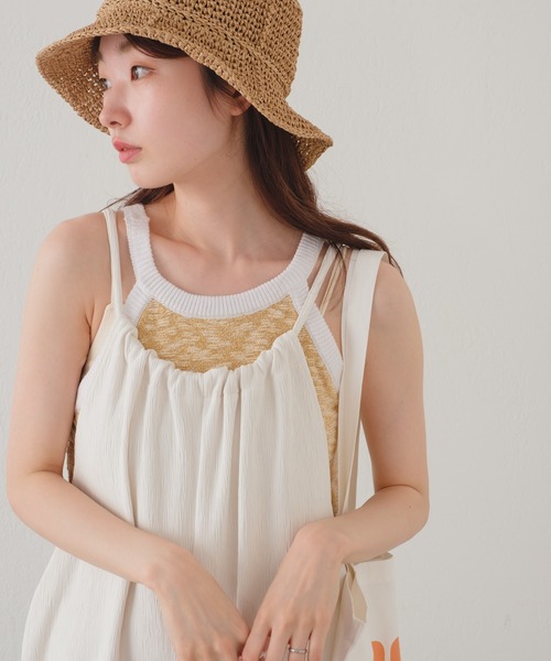 Kastane（カスタネ）の「【サイズ展開あり/WEB限定】ランダムプリーツアメスリサロペット（サロペット/オーバーオール・レディース・ブラック/アイボリー・0/1）」の7枚目の写真