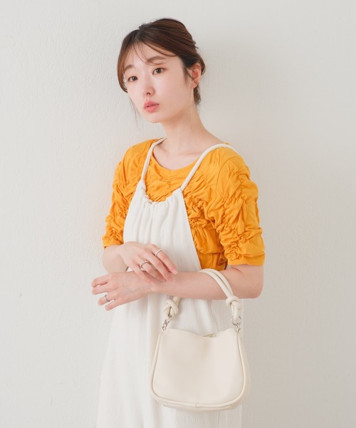 Kastane（カスタネ）の「【サイズ展開あり/WEB限定】ランダムプリーツアメスリサロペット（サロペット/オーバーオール・レディース・ブラック/アイボリー・0/1）」の17枚目の写真