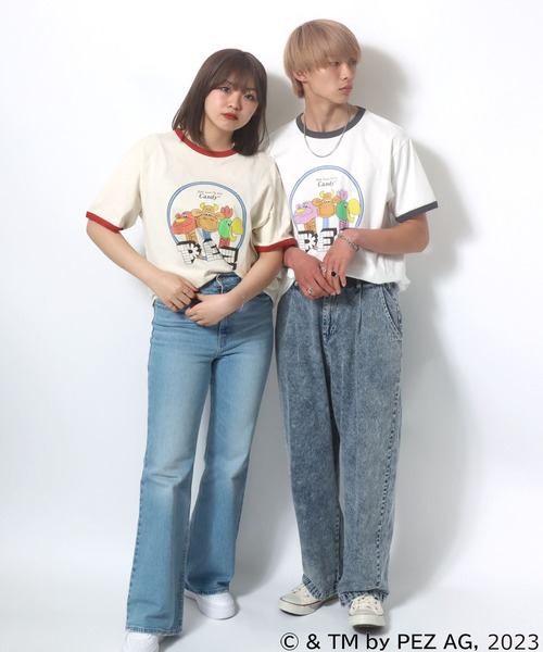Salong hameu(サロン ハミュー)の「PEZ(ペッツ) キャラクターフロントプリントリンガーTシャツ(Tシャツ/カットソー・メンズ・ホワイト/ナチュラル・M/L/LL)」の14枚目の写真