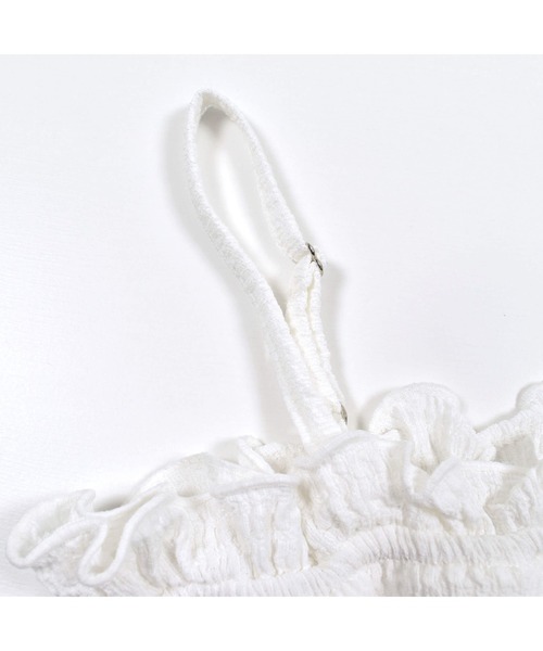 ZIDDY(ジディ)の「ZIDDY/シャーリングカップ付きキャミソール(130~160cm)(キャミソール・キッズ・ホワイト/ブラック・130/140/150/160)」の3枚目の写真