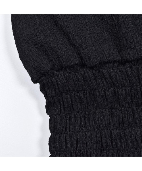 ZIDDY(ジディ)の「ZIDDY/シャーリングカップ付きキャミソール(130~160cm)(キャミソール・キッズ・ホワイト/ブラック・130/140/150/160)」の4枚目の写真