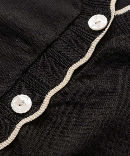 RANDA（ランダ）の「スカラップデザインショートカーデ（カーディガン/ボレロ・レディース・クリーム/ブラック/オレンジ/グリーン・FREE）」の13枚目の写真