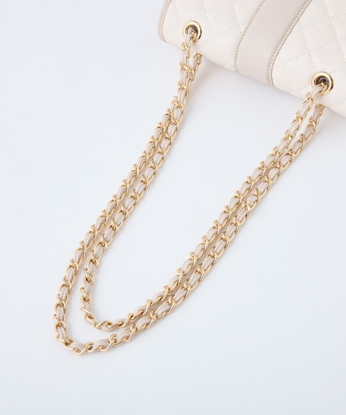 one after another NICE CLAUP（ワンアフターアナザーナイスクラップ）の「NCエンブレム付き/キルティングバックショルダーバック（ショルダーバッグ・レディース・ピンク/アイボリー/ブラック・FREE）」の20枚目の写真