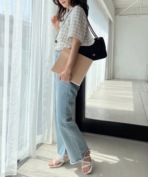 one after another NICE CLAUP（ワンアフターアナザーナイスクラップ）の「NCエンブレム付き/キルティングバックショルダーバック（ショルダーバッグ・レディース・ピンク/アイボリー/ブラック・FREE）」の9枚目の写真