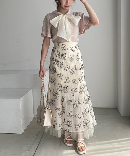 one after another NICE CLAUP（ワンアフターアナザーナイスクラップ）の「NCエンブレム付き/キルティングバックショルダーバック（ショルダーバッグ・レディース・ピンク/アイボリー/ブラック・FREE）」の6枚目の写真