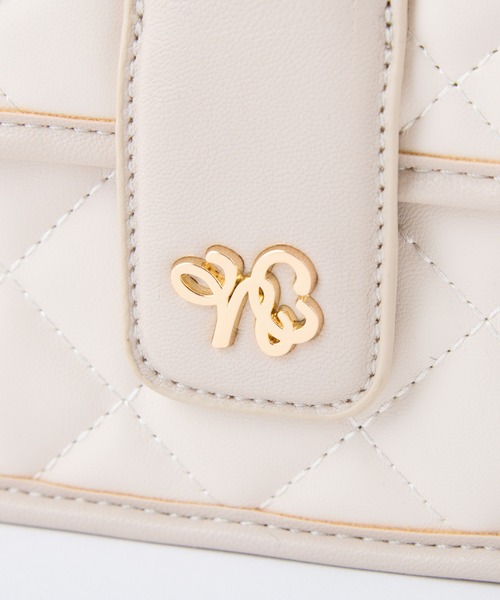 one after another NICE CLAUP（ワンアフターアナザーナイスクラップ）の「NCエンブレム付き/キルティングバックショルダーバック（ショルダーバッグ・レディース・ピンク/アイボリー/ブラック・FREE）」の15枚目の写真