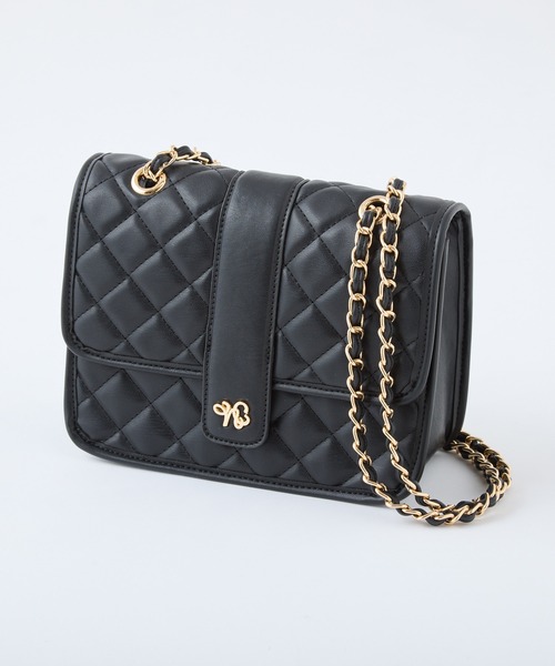 one after another NICE CLAUP（ワンアフターアナザーナイスクラップ）の「NCエンブレム付き/キルティングバックショルダーバック（ショルダーバッグ・レディース・ピンク/アイボリー/ブラック・FREE）」の13枚目の写真