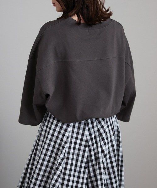 CREARE -LINO-(クレアーレリノ)の「【USAコットン】ヘビーウエイト オーバーサイズ ビック フットボール ルーズ Tシャツ<ユニセックス>(Tシャツ/カットソー・メンズ・アイボリー/ブラック/ホワイト/ネイビー/チャコールグレー/ブラウン/ブラック系その他・L/XL/M)」の11枚目の写真