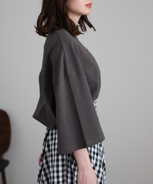 CREARE -LINO-(クレアーレリノ)の「【USAコットン】ヘビーウエイト オーバーサイズ ビック フットボール ルーズ Tシャツ<ユニセックス>(Tシャツ/カットソー・メンズ・アイボリー/ブラック/ホワイト/ネイビー/チャコールグレー/ブラウン/ブラック系その他・L/XL/M)」の13枚目の写真