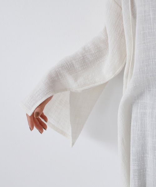 Crisp（クリスプ）の「リボンガーゼカフタンワンピース（ワンピース・レディース・アイボリー/レッド・FREE）」の10枚目の写真