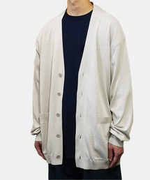 新品 ATON FRESCA KNIT オーバーサイズカーディガン ホワイト 6 新品 ATON FRESCA KNIT オーバーサイズカーディガン ホワイト 6