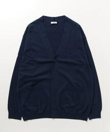 ATON エイトン　ロングカーディガン　ブラック　フレスカ　オンワード樫山 ATON/エイトン】FRESCA KNIT OVERSIZED CARDIGAN/フレスカニット