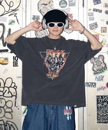 Perushu/KISS ヴィンテージライクプリントTシャツ