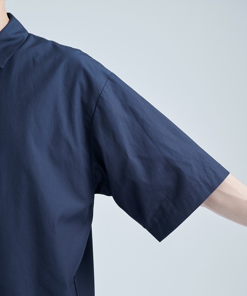 ATON（エイトン）の「【ATON / エイトン】SUVIN BROAD OVERSIZED SHIRT（シャツ/ブラウス・メンズ・ネイビー/サックスブルー・4/6）」の3枚目の写真