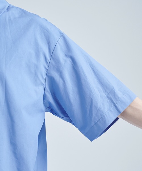 ATON（エイトン）の「【ATON / エイトン】SUVIN BROAD OVERSIZED SHIRT（シャツ/ブラウス・メンズ・ネイビー/サックスブルー・4/6）」の12枚目の写真