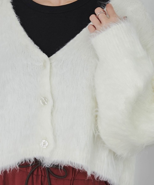 WEGO（ウィゴー）の「WEGO/ファータッチニットショートカーデ（カーディガン/ボレロ・レディース・ブルー/グリーン/アイボリー/ライトグレー・FREE）」の12枚目の写真