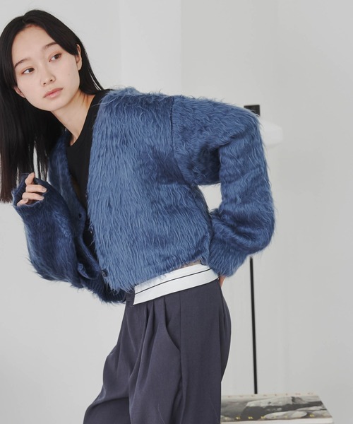 WEGO（ウィゴー）の「WEGO/ファータッチニットショートカーデ（カーディガン/ボレロ・レディース・ブルー/グリーン/アイボリー/ライトグレー・FREE）」の15枚目の写真