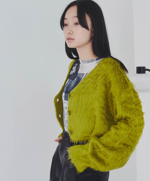 WEGO（ウィゴー）の「WEGO/ファータッチニットショートカーデ（カーディガン/ボレロ・レディース・ブルー/グリーン/アイボリー/ライトグレー・FREE）」の6枚目の写真