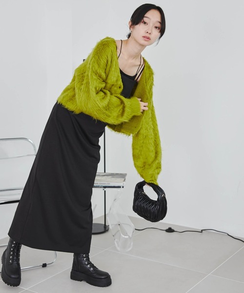 WEGO（ウィゴー）の「WEGO/ファータッチニットショートカーデ（カーディガン/ボレロ・レディース・ブルー/グリーン/アイボリー/ライトグレー・FREE）」の7枚目の写真