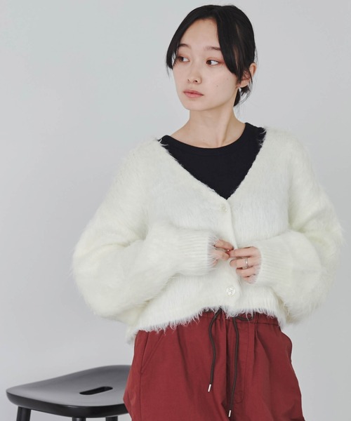 WEGO（ウィゴー）の「WEGO/ファータッチニットショートカーデ（カーディガン/ボレロ・レディース・ブルー/グリーン/アイボリー/ライトグレー・FREE）」の11枚目の写真