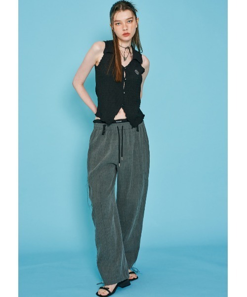 ブラウス シャツ A'GEM/9 × .kom「 FANCY CLUB/ファンシークラブ」CRIMPY COLLAR OPEN SLEEVELESS/ A'GEM/9 × .kom『 FANCY CLUB/ファンシークラブ』CRIMPY COLLAR