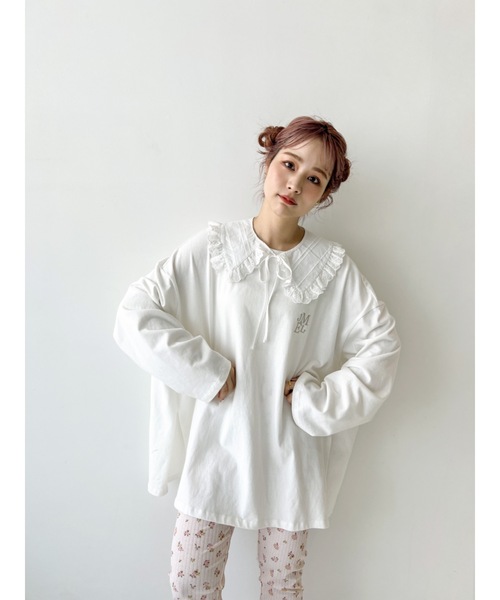 JUMELLE（ジュメロ）の「【スウェットやニットにも！】ロゴ付け襟（付け襟・レディース・ホワイト/ブラック・FREE）」の20枚目の写真