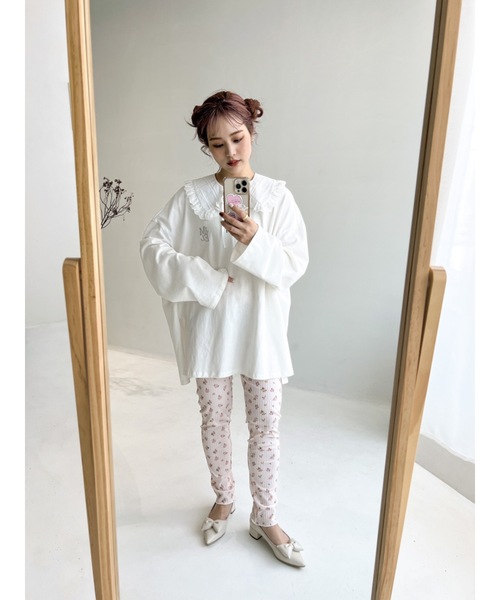 JUMELLE（ジュメロ）の「【スウェットやニットにも！】ロゴ付け襟（付け襟・レディース・ホワイト/ブラック・FREE）」の21枚目の写真