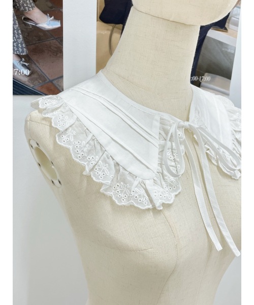 JUMELLE（ジュメロ）の「【スウェットやニットにも！】ロゴ付け襟（付け襟・レディース・ホワイト/ブラック・FREE）」の22枚目の写真